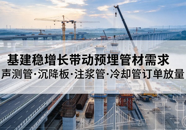 碌曲基建稳增长带动预埋监测管材需求，声测管、沉降板、注浆管订单持续放量